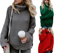 

2019 hot sale Autumn Winter women Knit Pullover Sweaters Long Sleeves sweater Women Turtleneck Sweater