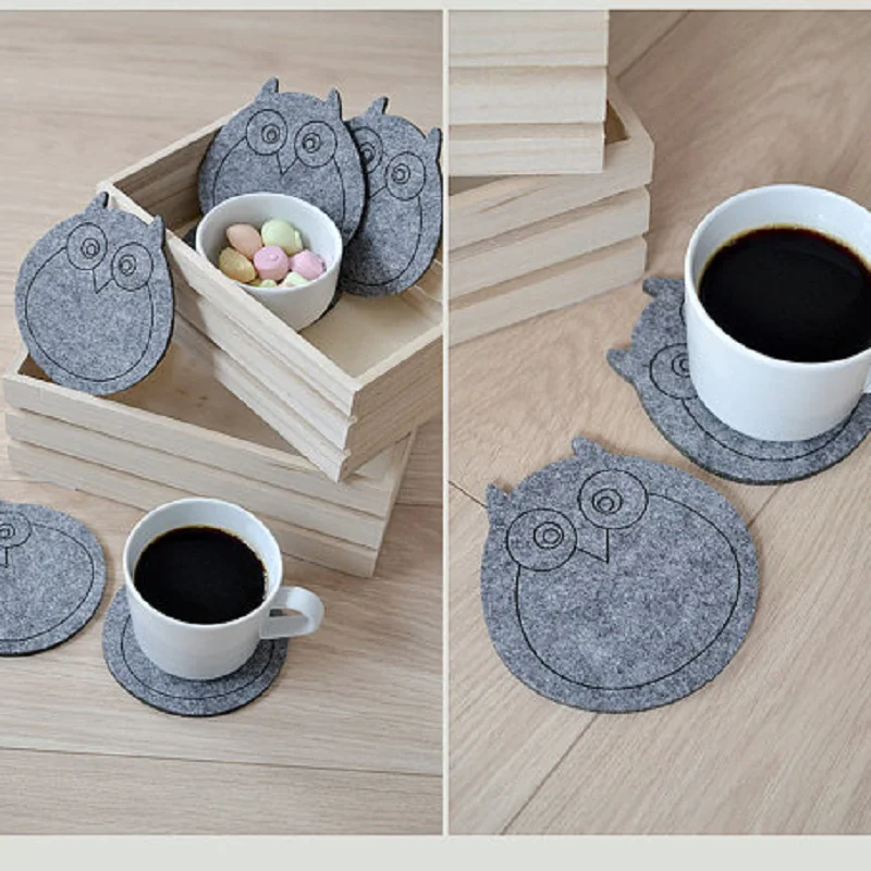 New design shape felt cup coaster