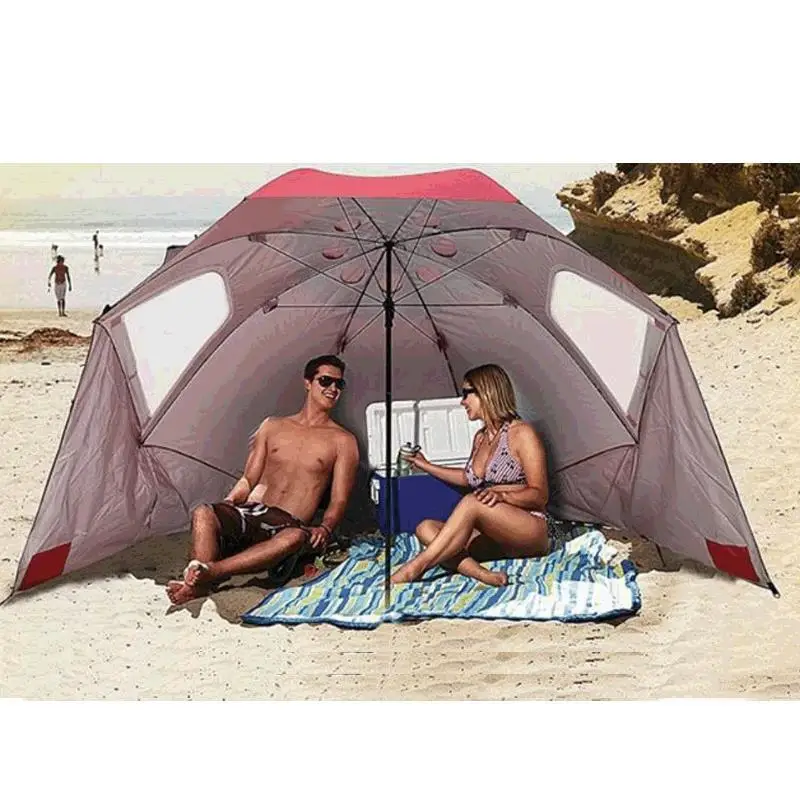 

Wholesale Europe and America 8-foot Portable beach sun umbrella Multifunctional outdoor umbrella tent, Picture