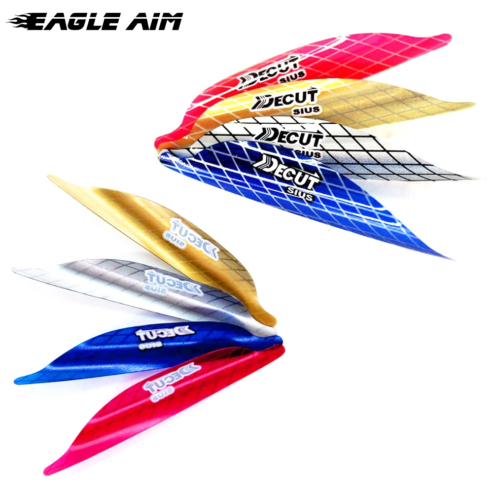 

50 Pcs 1/2/1/75/1 inch Spin Vanes Feather Right Wing DIY Archery Hunting Arrow Accessories