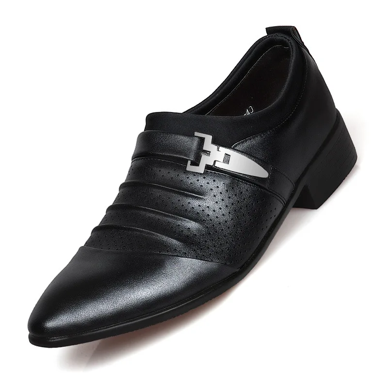 

New Fashion High Quality Men Rubber Sole Formal Dress Leather Shoes