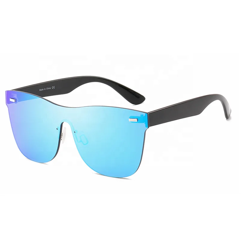 

wholesale Polarized Rimless Men Sunglasses Round One Piece Infinity Fashion Colored Sun glasses