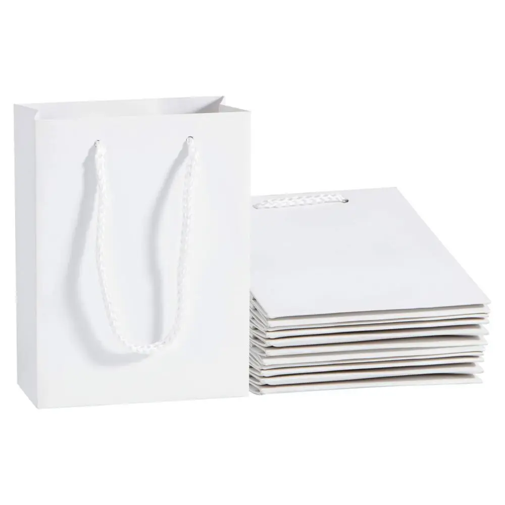 

Wholesale white Kraft paper bag Shopping Paper Bag With Handle
