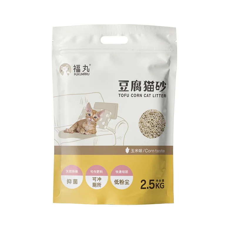 

Food Grade Cat Litter Manufacturers Wholesale Deodorant Dust-free Fast Clumping Green Tea Corn Tofu Cat Litter, Customized