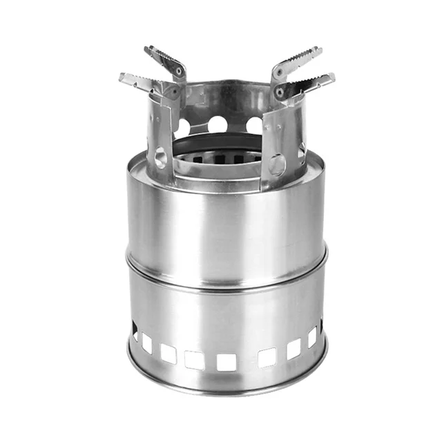 

Outdoor Ultimate Camping Wood Stove Portable Mini Stainless Steel Split Type Stove for Camping