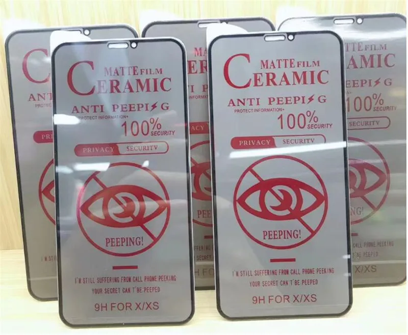 

100D 5D 9D Soft Ceramic Anti-glare Tempered Protector for iPhone 11 Pro X XR XS MAX 7 8 6 6s Plus Protective Screen Privacy Film