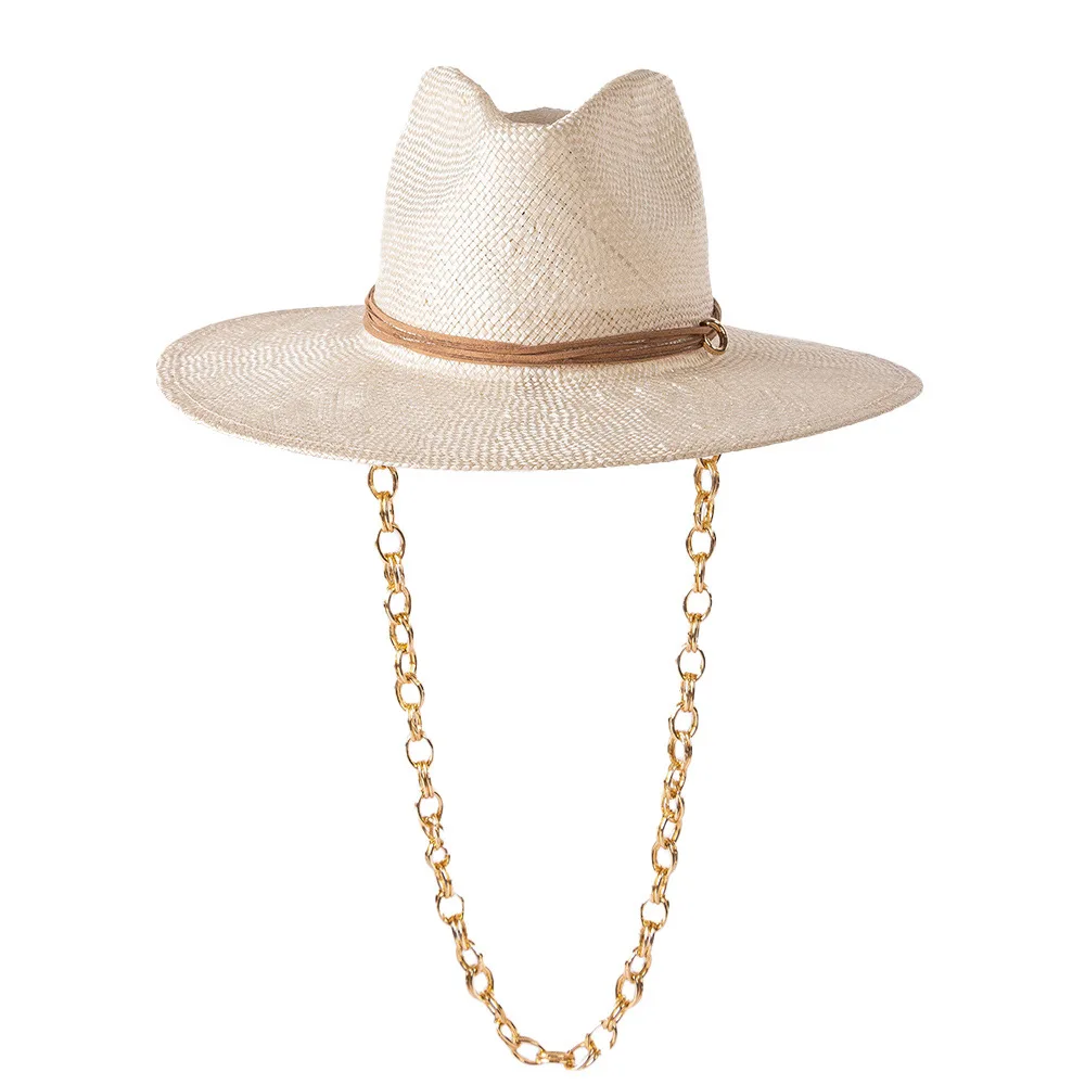 

2023 New Arrival Trendy Summer Lady Vacation Fashion Women Sun Hat Sombrero Luxury Sisal Straw Hat Fedora Beach Women Straw Hat