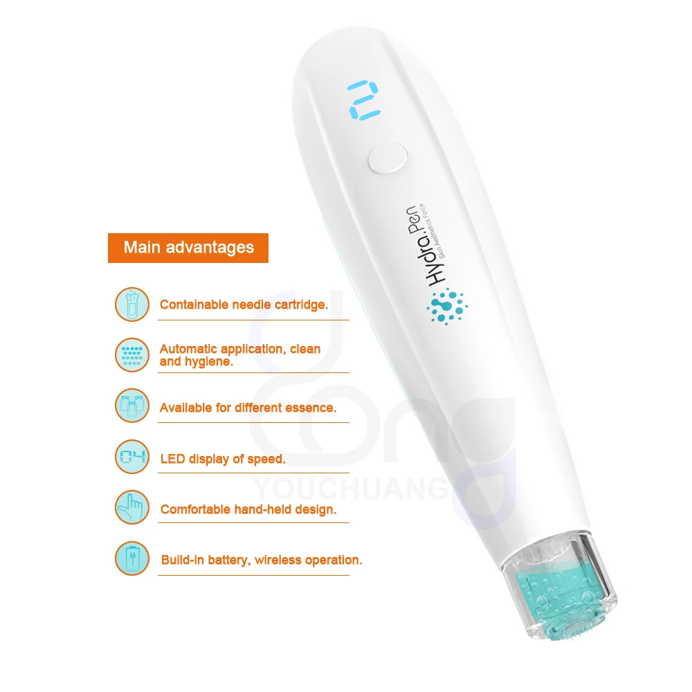 

ELON-YC Hydra pen H2 Newest acne scar removal Microneedling System derma pen home use portable electric derma microneedling pen