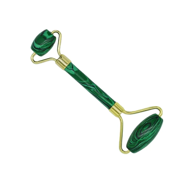 

Double Head Lymphatic Drainage Various Natural Jade Massage Roller Skin Care Tools 100% Facial Jade Stone Roller For Face, Colorful