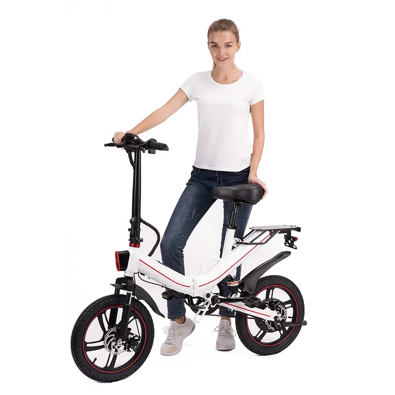 

Eu Stock Two-Wheeled Foldable Electric Bicycle Motor 500W Riding Long Range 45-55Km 10Ah Battery Electric Bike, Customized color