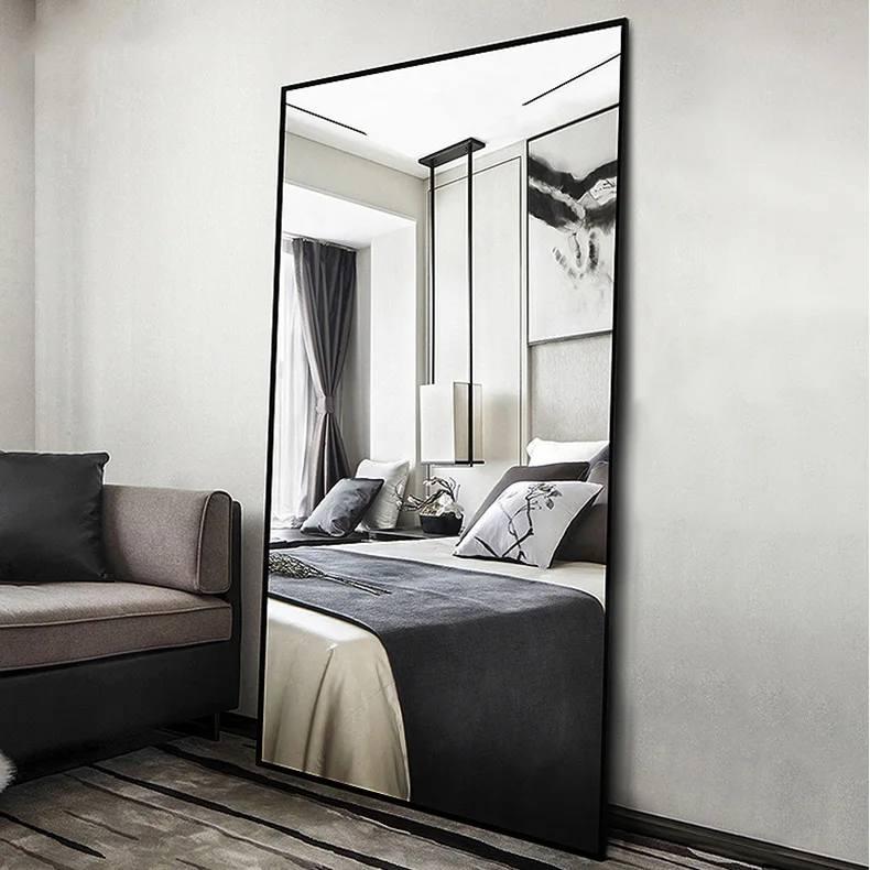 
Modern style floor mirror full length free antique standing wall dressing mirror 