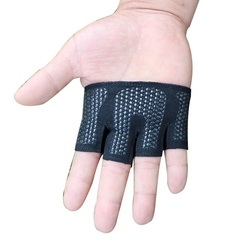 

RB-402#Gym Fitness Half Finger Gloves Men Women for Crossfit Workout Glove Power Weight Lifting Bodybuilding Hand Protector, Black