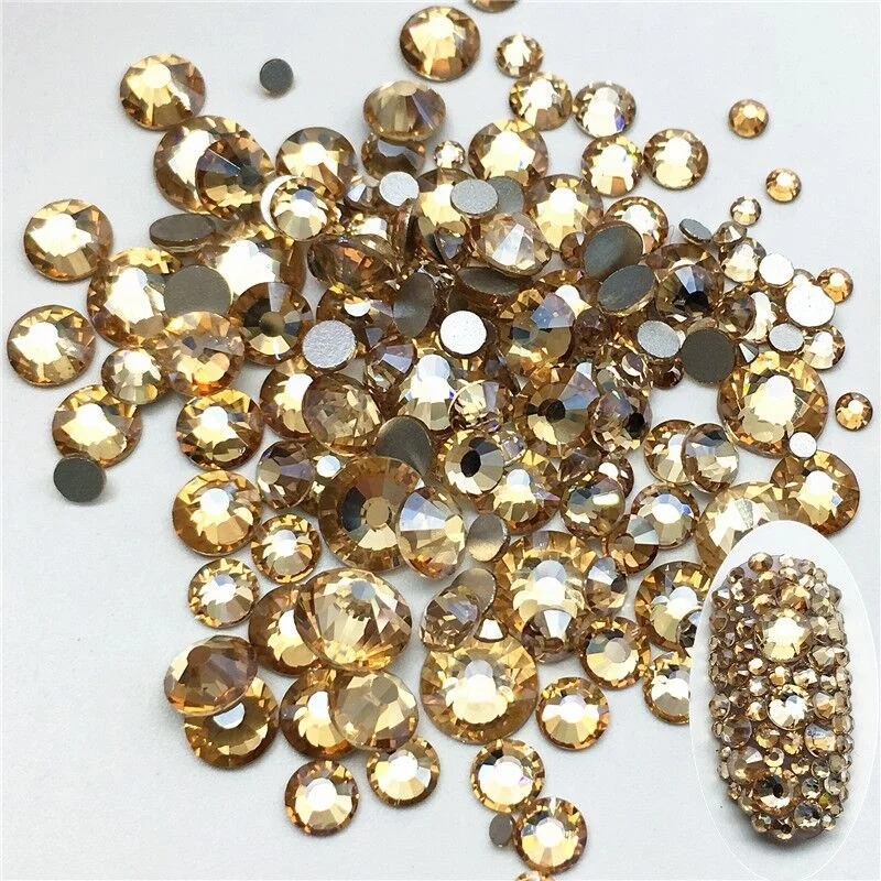 

golden shadow rhinestones ss20 non hot fix nail art rhinestones