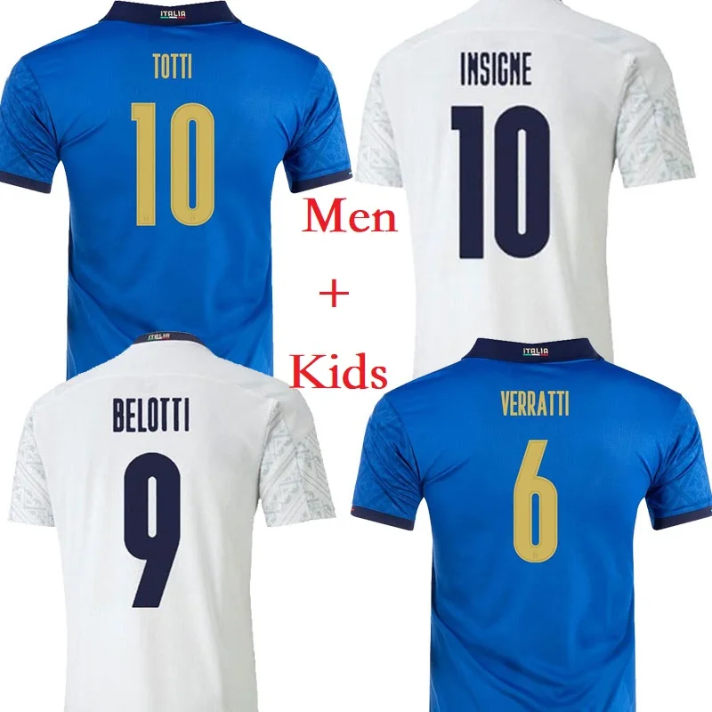 

Wholesale 2021Thailand Plain Set Retro Men Italy VERRATTI BELOTTI Kids Youth Custom Soccer Jersey, Custom color