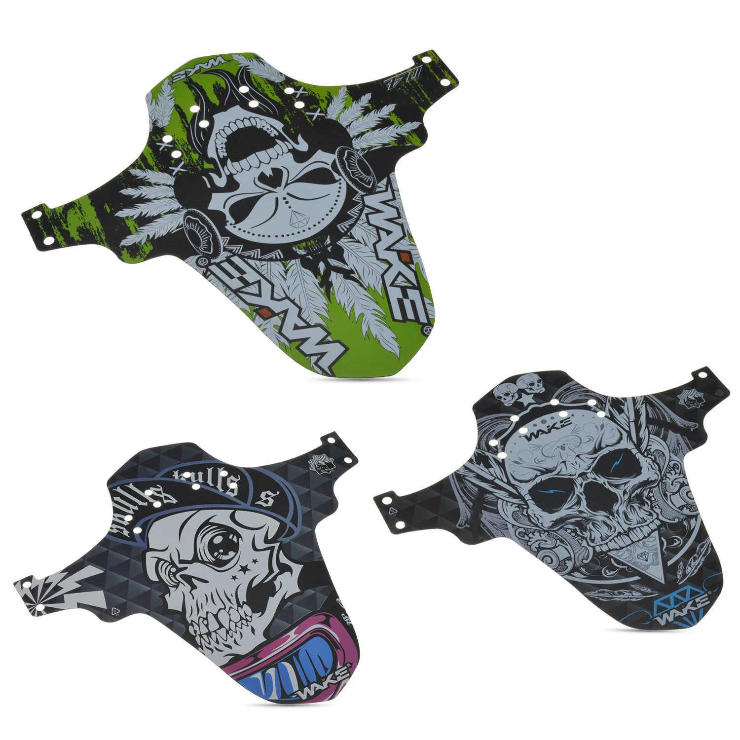 

Quick release road bicycle fenders PP plastic down hill mini mtb mountain bike 3D print bike mudguard fender, Colorful