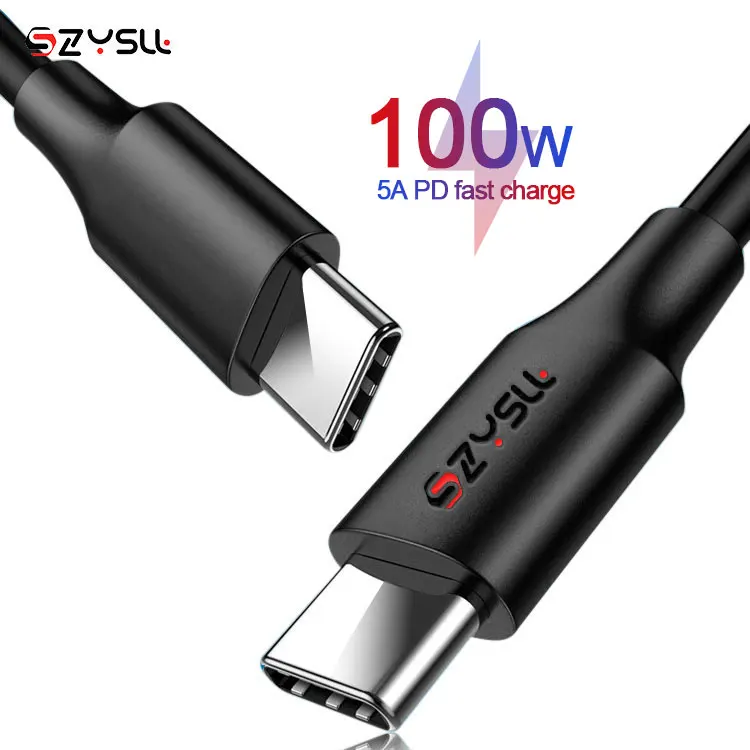 

100 W emark 5A charging 2m usb 30 40 Watts typec to type c fast cable, Black/white