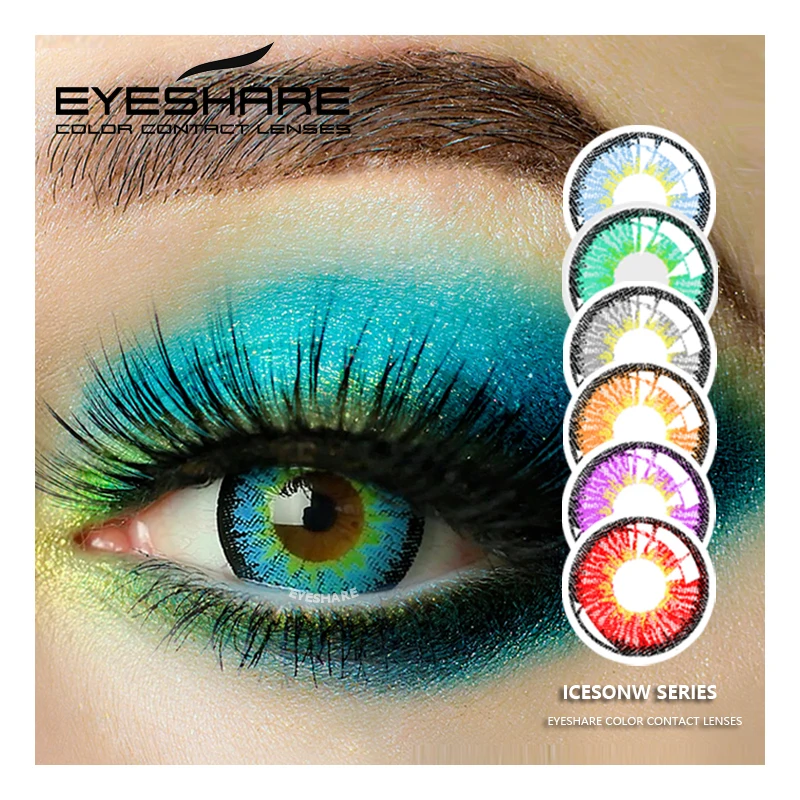 

EYESHARE NEW Style Icesnow Series Coloured Contact Lenses Cosplay Crazy Lens for Eyes, 6color
