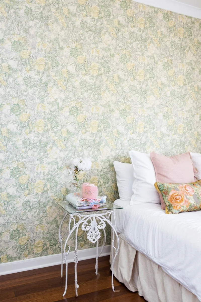 Jungle-themed nursery wallpaper