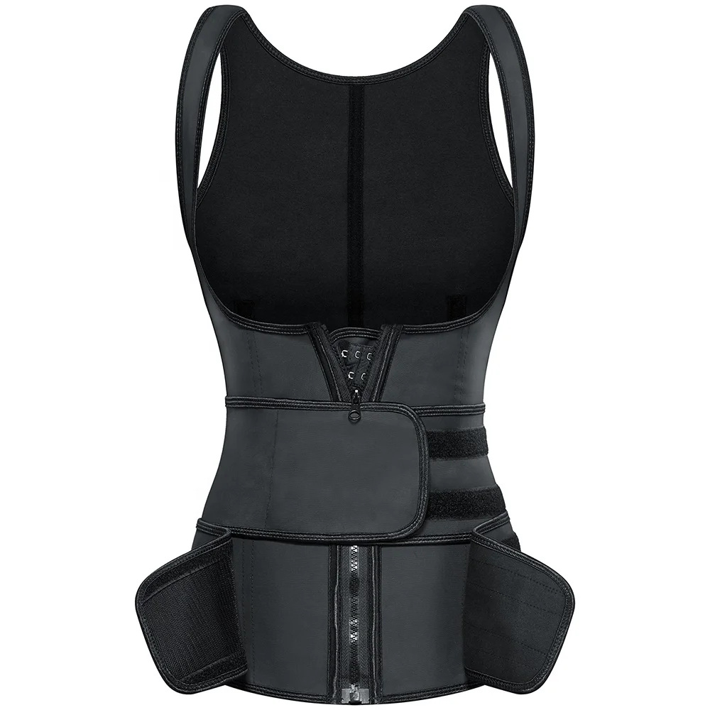 

New Design Fajas Slim Vest Fitness Waist Trainer Belt Double Belts Sticker Shapewear