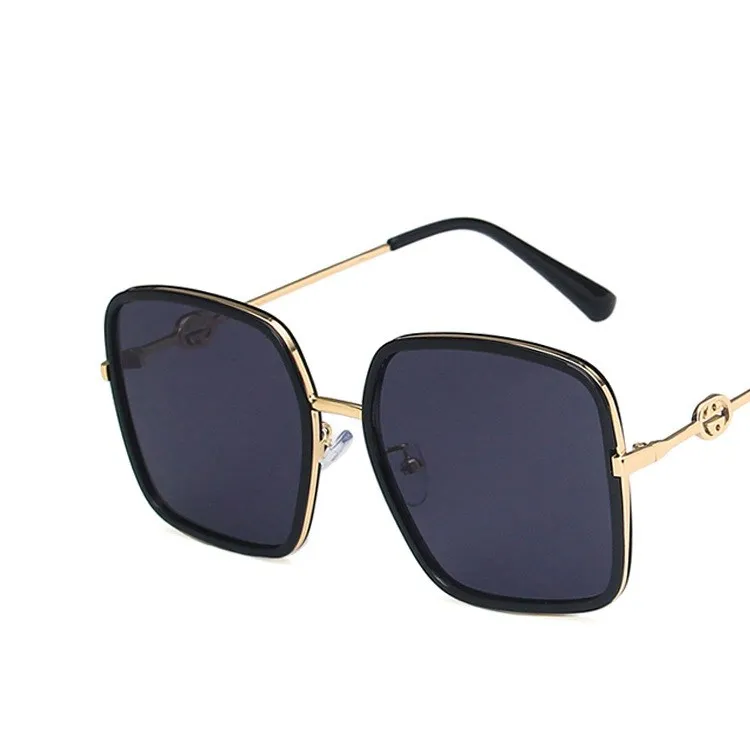

RENNES [RTS] 2020 new Korean sonnenbrille of the irregular metal big frame sunglasses, Colorful