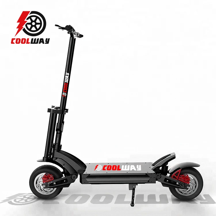 

Coolway big power motor dual 1600W 11 inch wheel long range folding electric kick scooter zero 11x Dualtron, Black/red