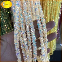 

4mm Rhinestones Rope Bling Trim Strass Sequin Rope Banding Applique On Sale