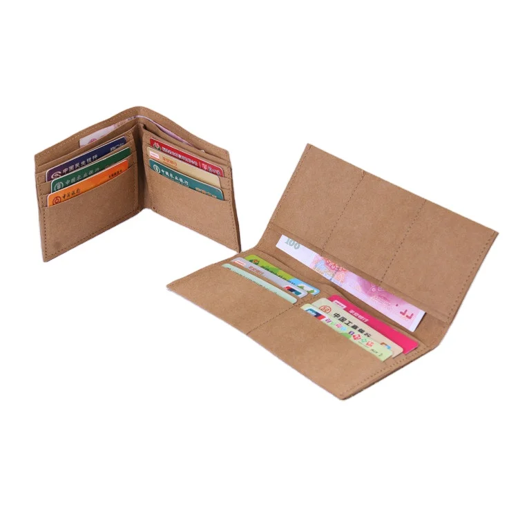 

Eco washable kraft paper graffiti simple cardholder minimalist wallet 2021 for men and women