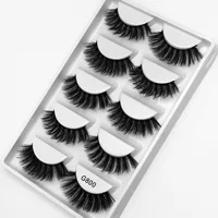 

Wholesale 3D faux mink eyelash extensions 5 pairs/boxes G800-G832 slik synthetic lashes natural long curly G800 lashes