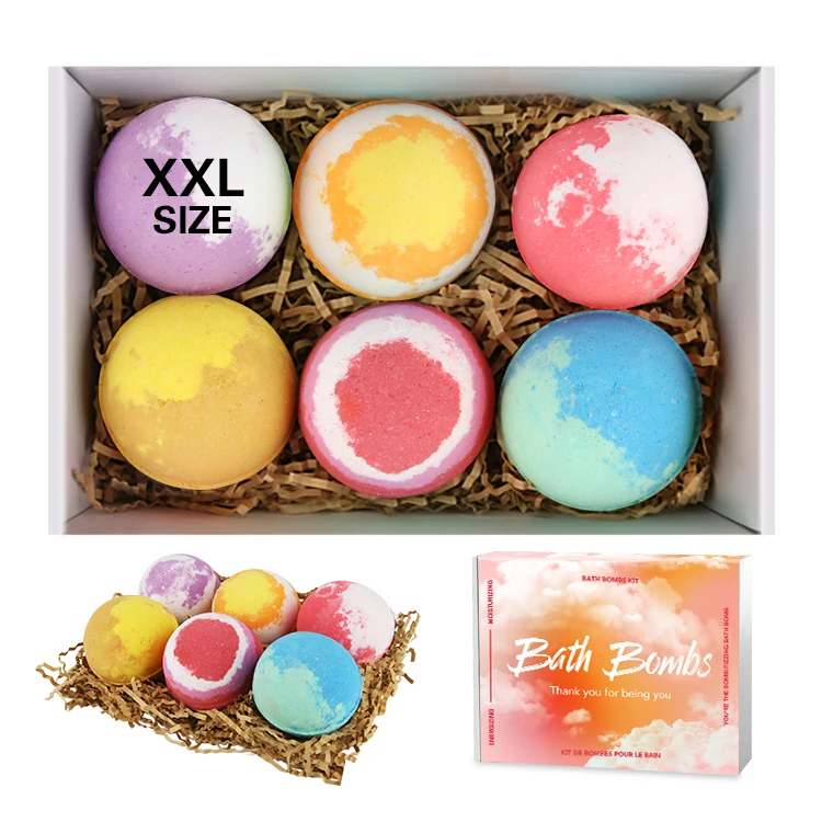 

Wholesale Custom Handmade Private Label Luxury Bulk Natural Fizzy kit with Box Supplies Cute Organic Bath Bombs Gift Set, Colorful