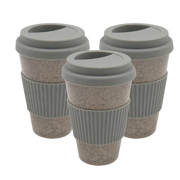

Eco Friendly new material coffee husk cups with lid and sleeve