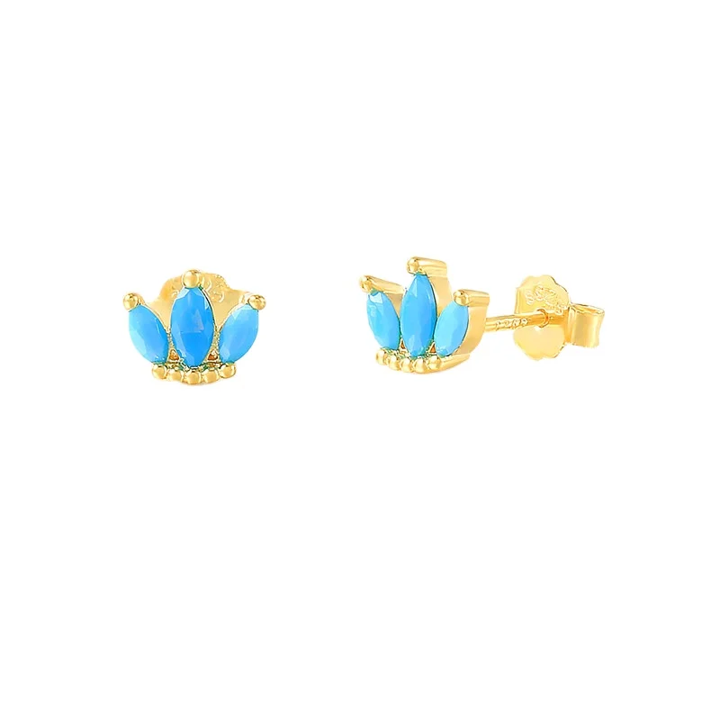 

925 Sterling Silver Individuality Resin Stud Earrings Dainty Earrings