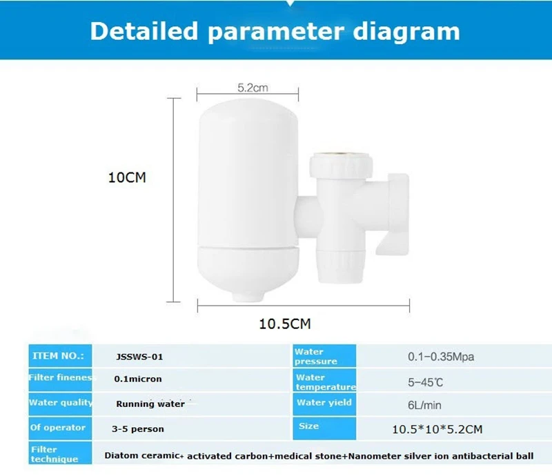 China Good Personal Life Water Filter Straw Kitchen Tap Purification