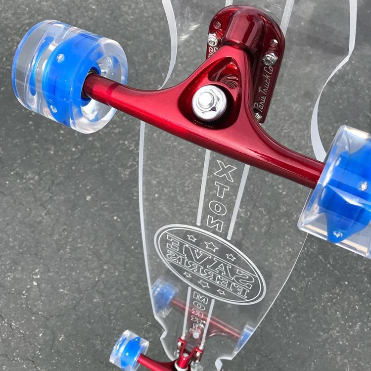 Custom Clear Skateboard Acrylic High Quality Longboard For Christmas