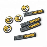 

Small Stick on Custom 3D Embossed Name Logo Soft Rubber PVC Self Adhesive Sticker Patch for Clothing