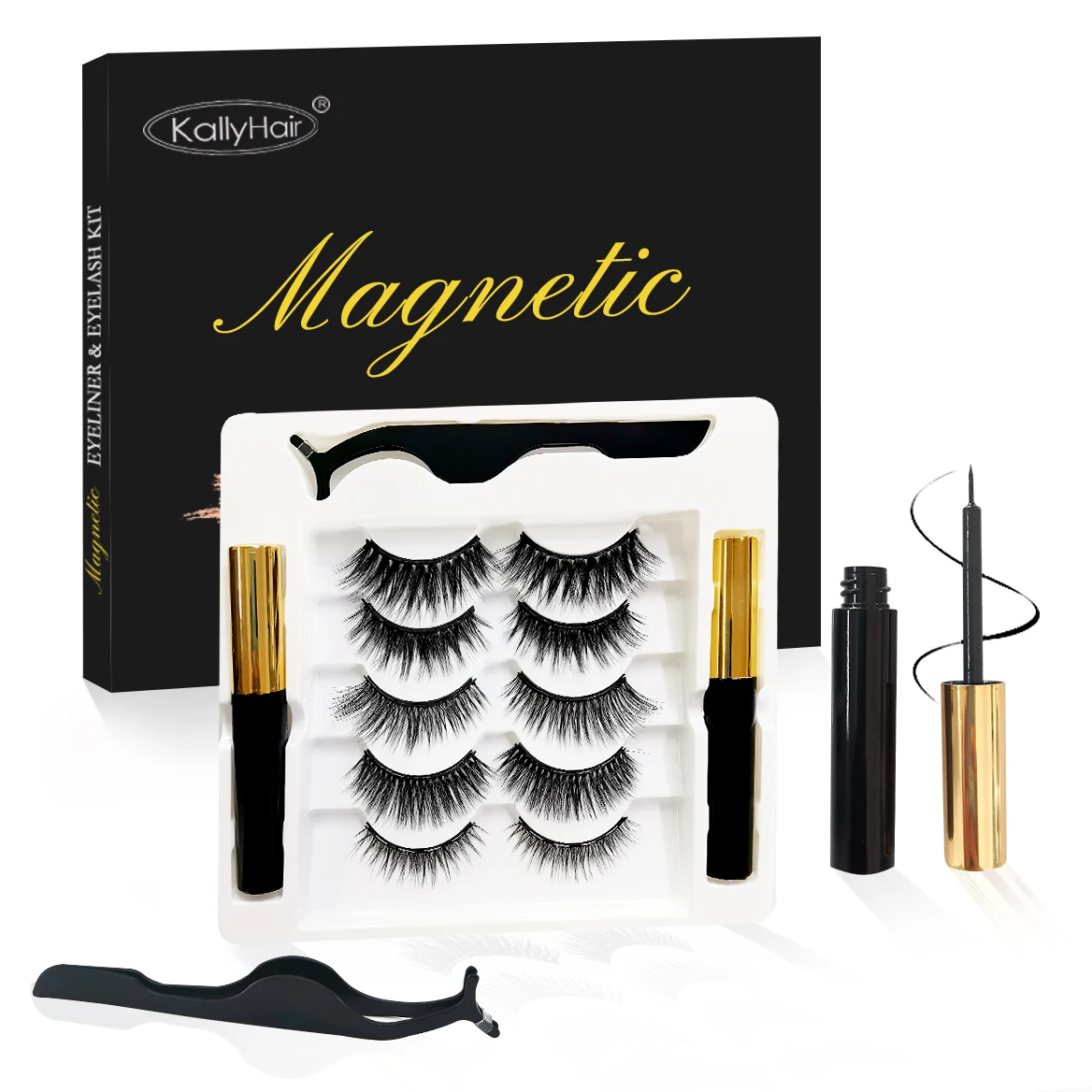 

Free Sample Wholesale Magnet Eyelashes Mink Magnetic Eye Lashes Private Label Magnetic Eyelashes with Eyeliner