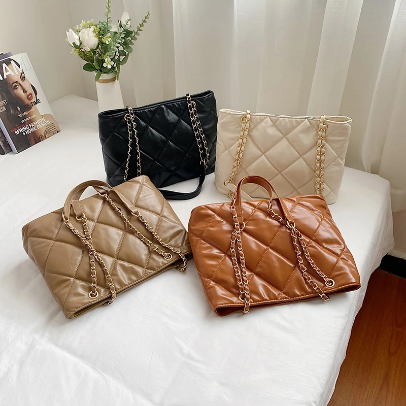 

New simple large capacity chain ring single shoulder bag wholesale girl's shopping wallet and phone handbags