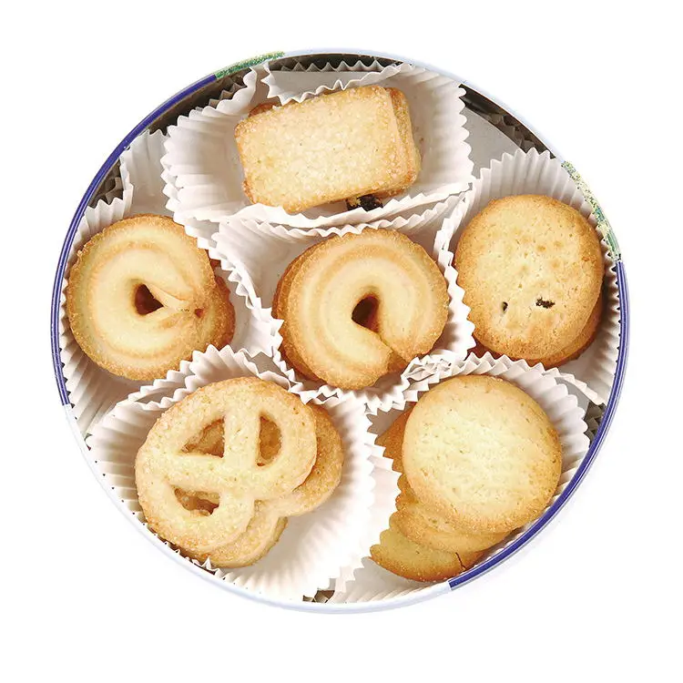 
High Protein Sweet Tasty Blue Tin Shortbread Butter Cookies (340Gr) 