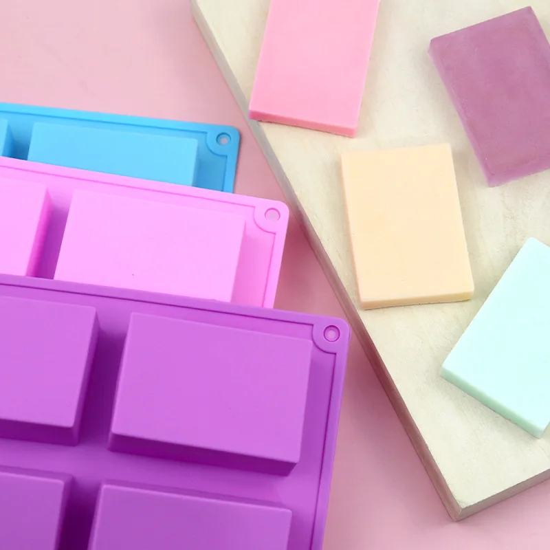 

Creative 6 Cell Rectangle DIY Mook Cake Biscuit Jelly Chocolate Cake Silicone Mold