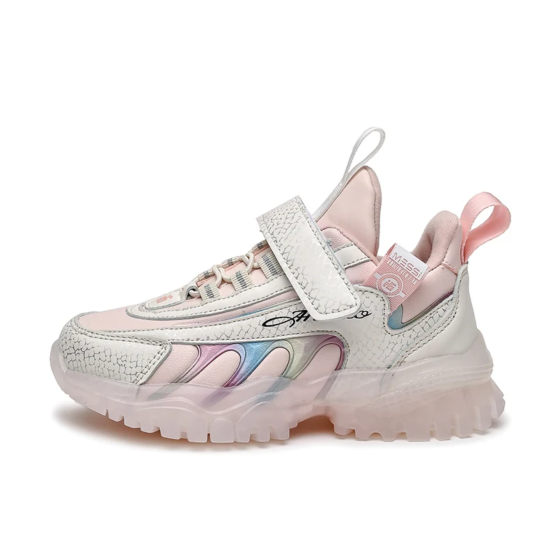 

hot selling wholesale Kids Shoes Sport Girls Sneakers Running Footwear Light wieght Winter fashion outsole fur warm lining xie