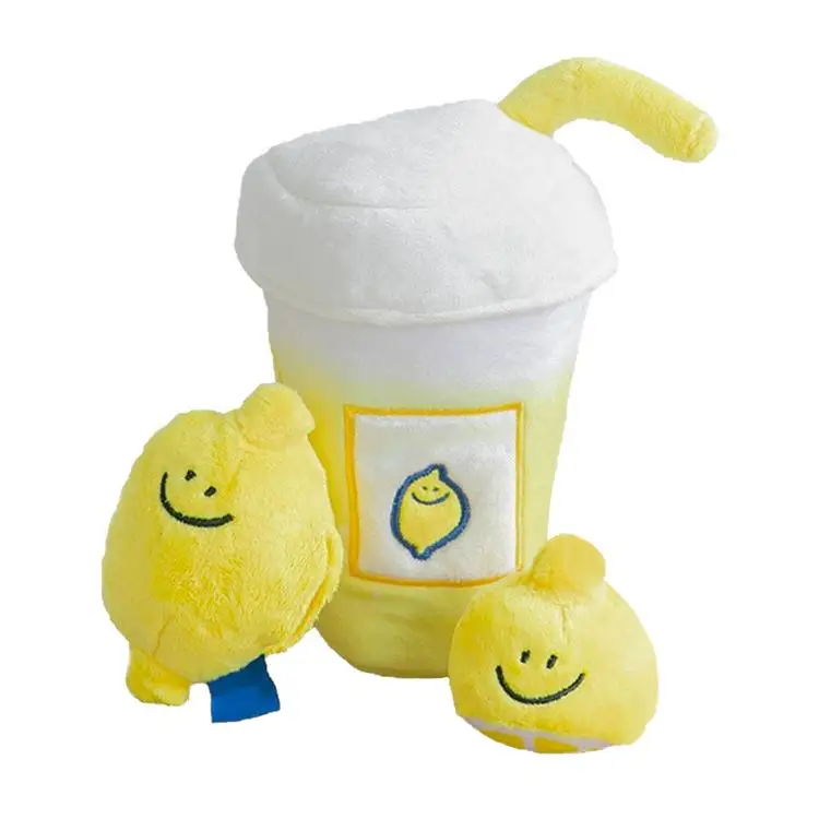 

Dog Lemon Tea Sound Toy Reduce Anxiety Food Hidden Pet Toys