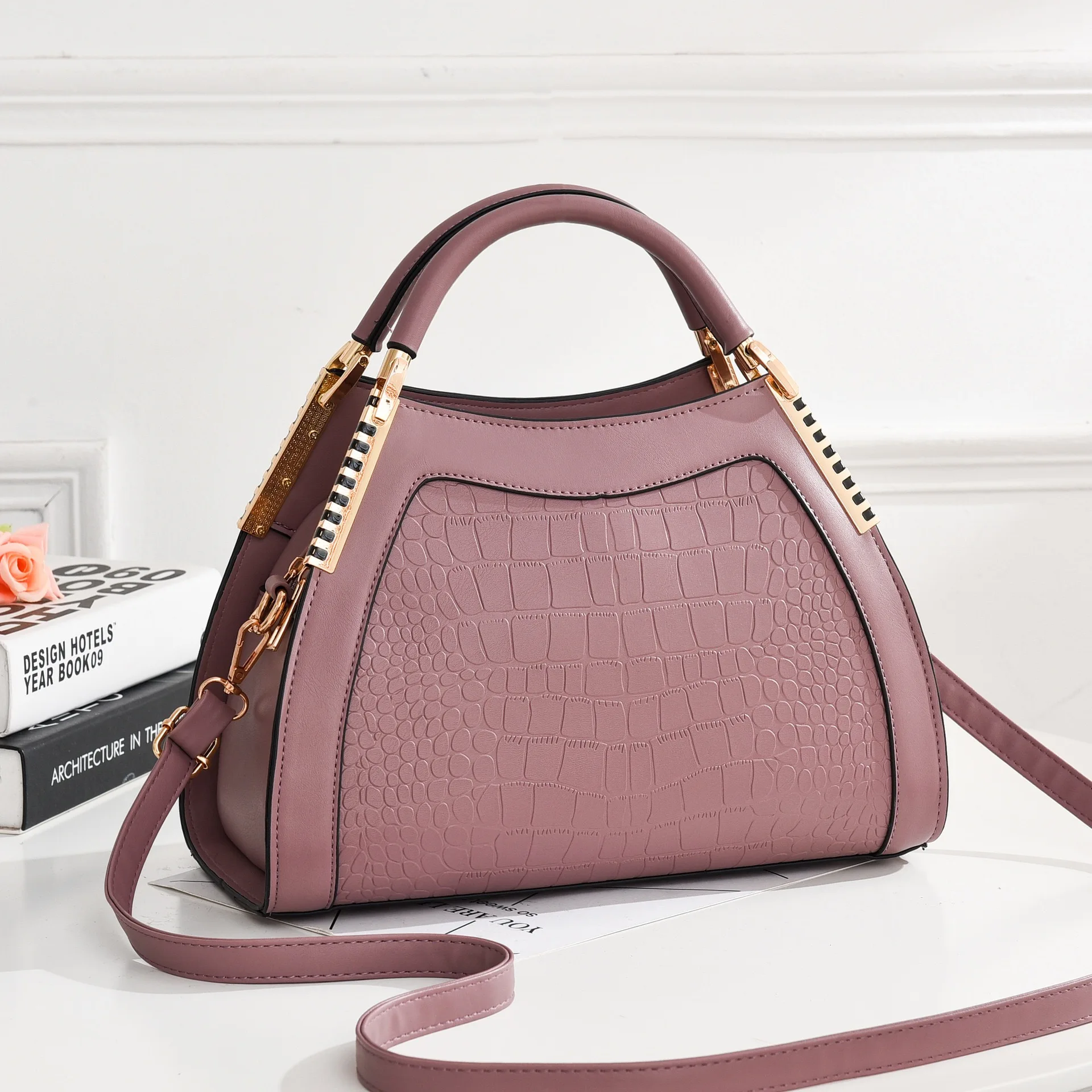 

wholesale women hand bags fashion trend high-grade stone pattern handbags tote bag, 6colors