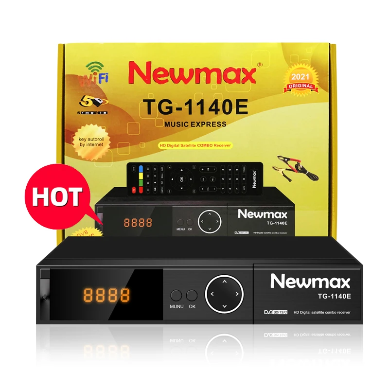 

NEWMAX TG-1140E New decoder cards enigma2 linux os set top box satellite receiver DVB-S S2 S2X DVBT T2 Combo Satellite Rece