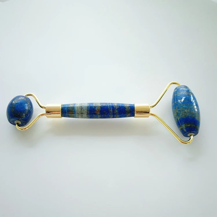 

natural crystals healing stones facial massager lapis lazuli jade roller for anti aging handle jade roller