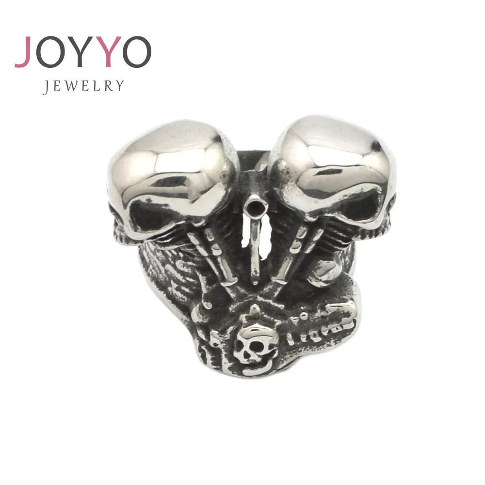 

Skull Bone Silver Rings Jewelry Motorcycle Engine Biker rings for men