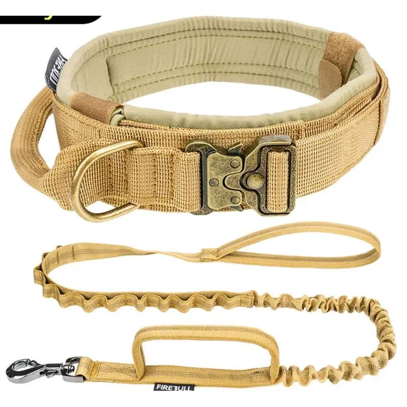 

Low Price Tactical Waterproof Camo Nylon Collar And Tactical Dog Leash, Customized color