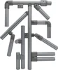 Parallel Holder/lean pipe connector/lean pipe
