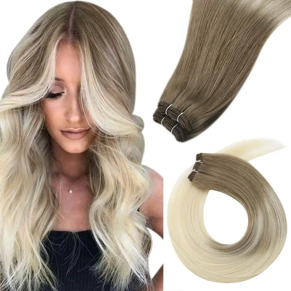 

Full Shine Balayage Color Soft Unprocessed Virgin Natural Weft Hair Extensions Bundles