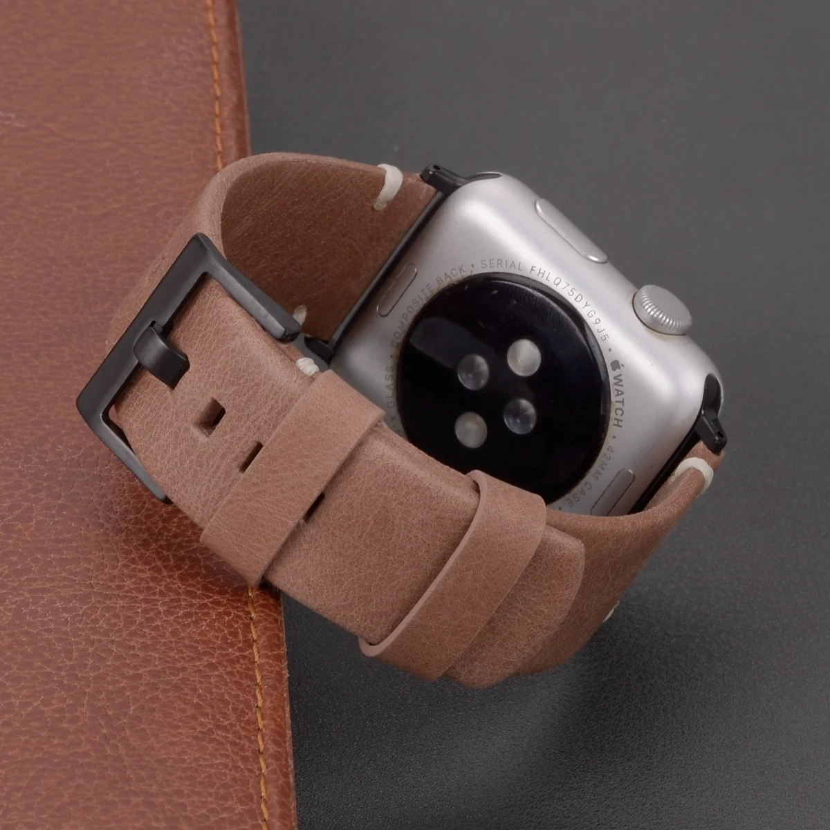 

EACHE 38/40/42/44/45mm Apple Watch Band Strap Leather watch band Fit For Men Apple Watches