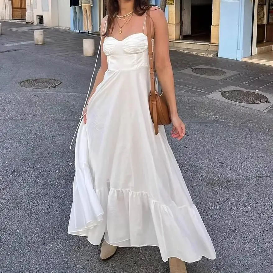 Top Fashion Summer Halter Slim Ladies Party Wear Clothing Midi Length Women Dresses
