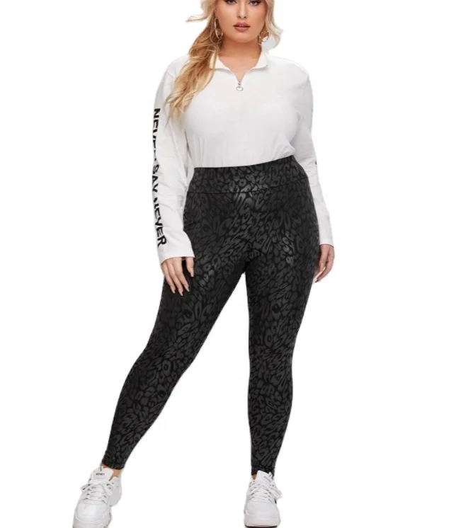 

Popular tight trousers Seamless pants wide waist sexy leopard print leggings